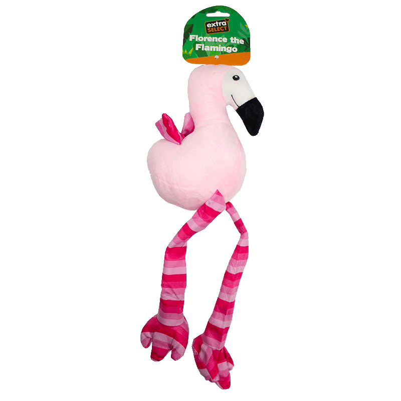 Florence the Flamingo Plush Dog Toy - 6 Pack