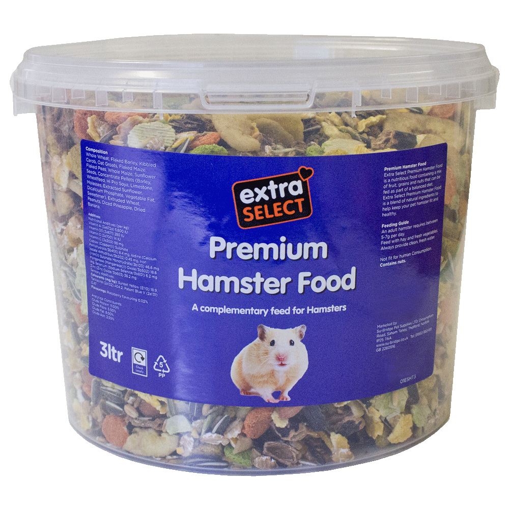 Premium Hamster Food Bucket - 3ltr