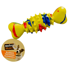 Rubber Teething Dumbbell Dog Toy