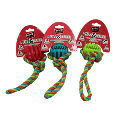Ruff and Tuff Floating Ball on Rope Dog Toy