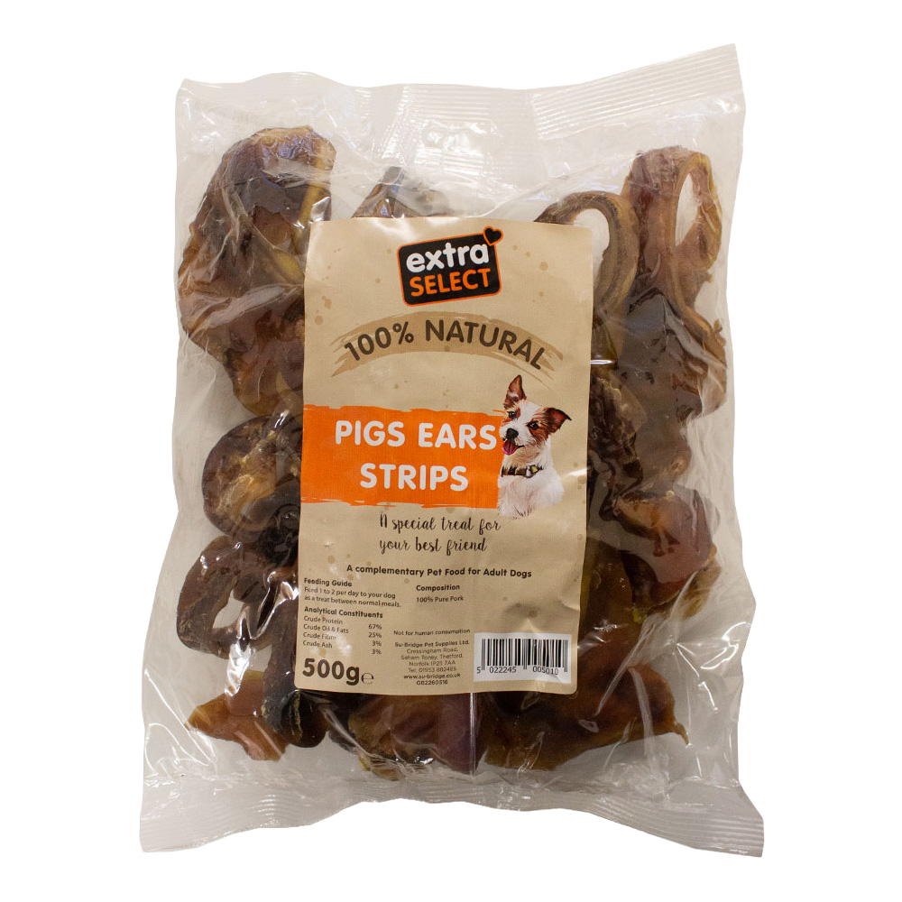 Natural Pig's Ear Strips