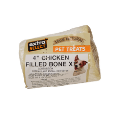 Natural 4" Filled Calcium Bone with Chicken