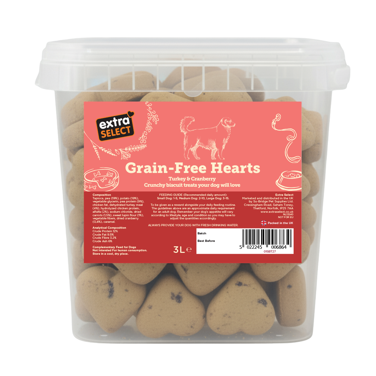 Grain Free Baked Hearts with Turkey & Cranberry
