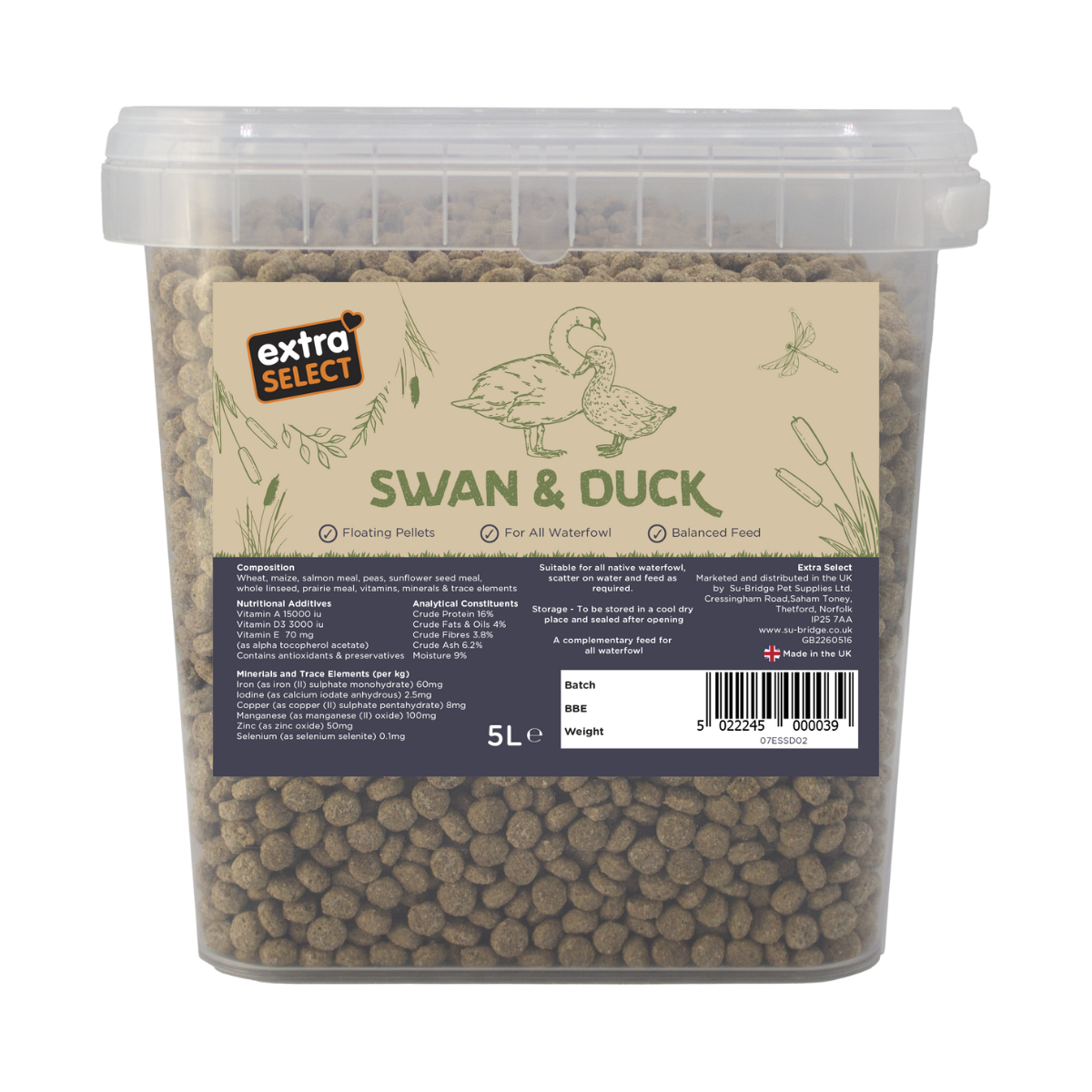 Nature Swan & Duck Feed Bucket