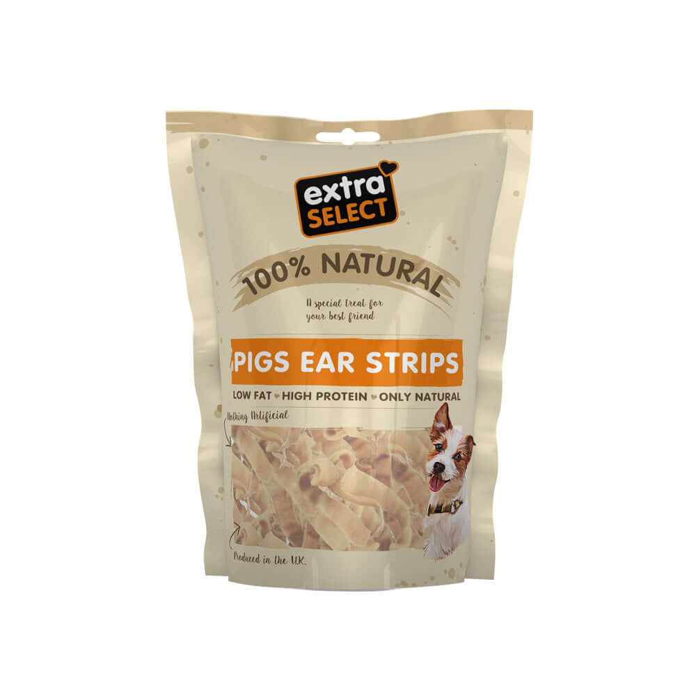 Natural Pigs Ear Strips